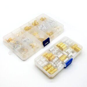 3 Boxes Hair Jewelry Accessories Charms for Braids Dreadlocks, Gold Silver Shell